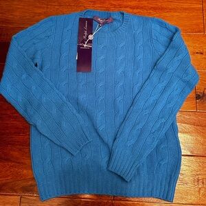 Ralph Lauren Purple Label Cashmere Cable Knit Sweater with Tags